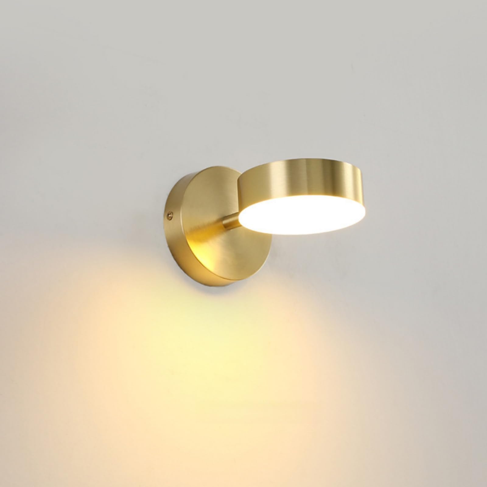 KRUIHAN 9W Integrated LED Gold Wall Lights Indoor 350ยฐ Rotatable Warm White โ image 1