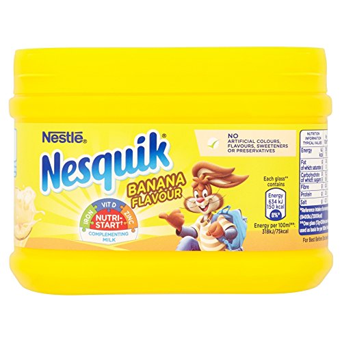 Nesquik Mezcla de batido sabor plátano, 300 g, paquete de 10