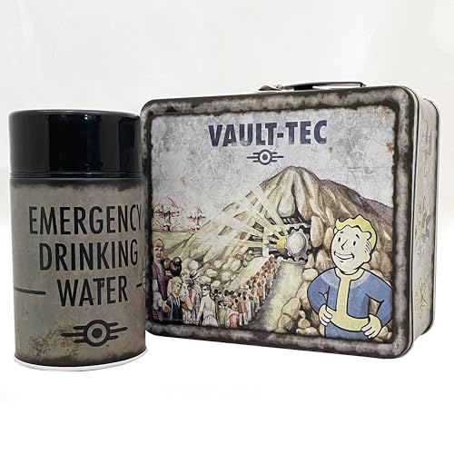 Portate con voi un pezzo della Terra Desolata ovunque andiate con questo cestino per il pranzo Fallout Vault-Tec, modificato dalle intemperie.