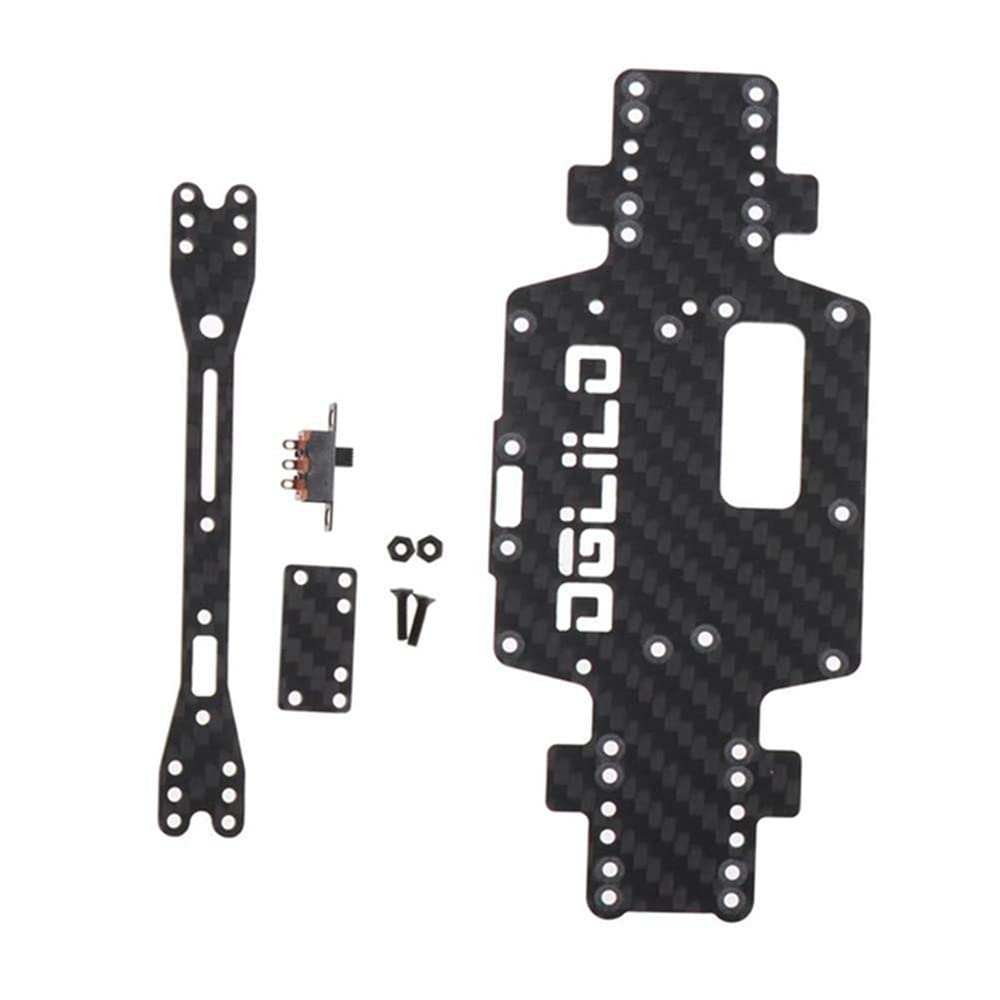 KingVal Replacement Carbon Fiber Chassis RC Car Bottom Plate RC Parts Compatible with WLtoys K969 K979 K989 K999 P929 P939 284131 284010 RC Car