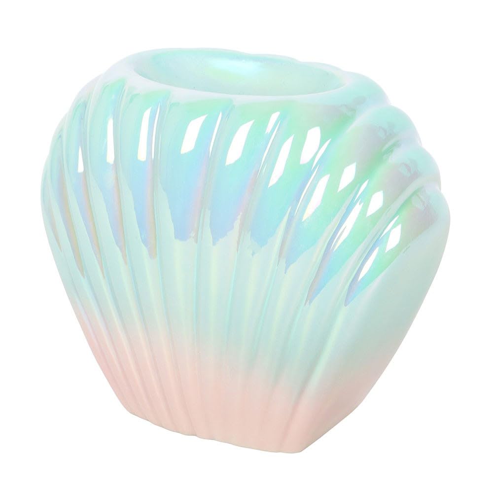 Tech Island Iridescent Wax Burner, Ceramic Shell Oil Burner, Wax Melt Burners, Wax Melts, Aromatherapy Diffuser, Oil Diffuser, Essential Oil For Diffusers For Home Decor, Room Décor