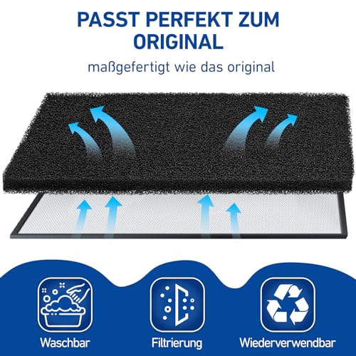 6 Stück Trockner Filter Kompatibel mit Bauknecht Privileg Whirlpool HX 481010354757, 225 x 107 x 8 mm Trockner Wärmepumpentrockner Filter, Trockner Kondenstrockner Filter, Flusenfilter Dryer Filter