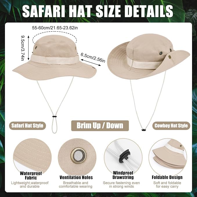 SelfTek Safari Costume Accessories for Women - 5 Pcs Explorer Zoo Keeper Costume Kit with Safari Hat, Binoculars, Leopard Scarf, Sunglasses, Whistle with Compass for Halloween Cosplay Party