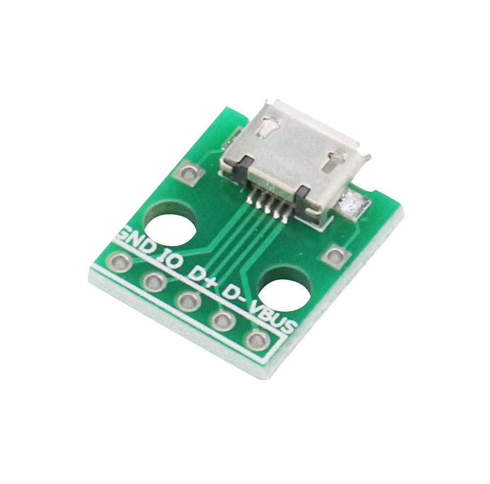 USBタイプBメスコネクタ DIPアダプタ ブレークアウトモジュール　10個 USBタイプBメスコネクタ DIPアダプタ ブレークアウトモジュール 10個