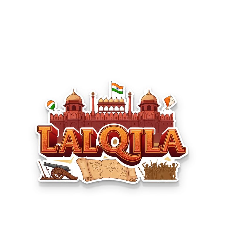 Image of Lalqila Fridge Magnets, Glossy Finish, Stylish Magnet for Fridge, Wardrobe & Metal Surfaces