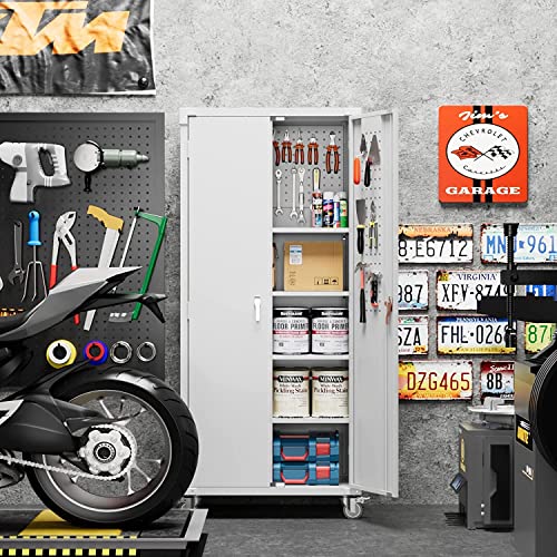Aobabo Metal Storage Cabinet, 72 Inch Lockable Tool Storage Cabinet, Office & Garage & Home Storage Steel Cabinet, Easy Assemble… #TOP4
