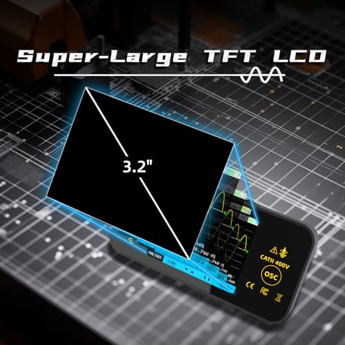 Image of BSIDE Handheld Digital Oscilloscope, 50MHz Bandwidth with 3.2 inch Color LCD, 200MSa /s Sampling Rate, Potable Automotive Scope Tester with Auto /Nomal /Single Trigger for Electronic Audio Amplifier Hobbyist
