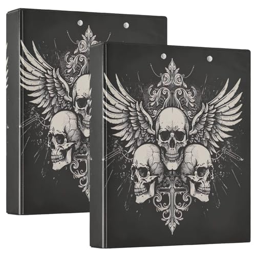 Rplife Totenkopf Flügel D-Ringordner 2er Set