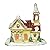 Minihouse Christmas House Trinket Jewelry Box Hinged Hand-Painted Figurine Collectible Ring Holder Necklace Container Novelty Gifts with Gift Box
