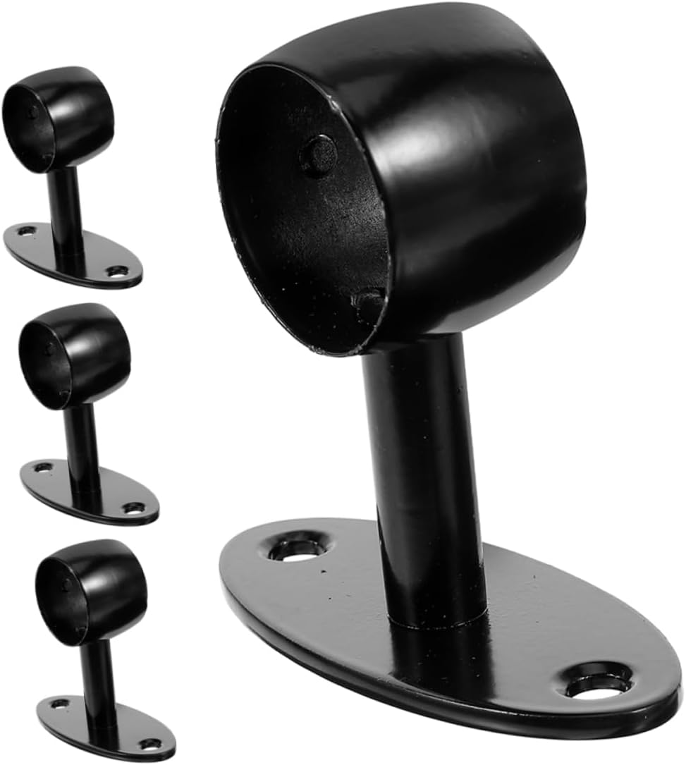 NUOBESTY 4pcs Stainless Steel Stair Railing Brackets Durable Wall Mounted Handrail Holders for Indoor Stairs Fit Support for Various Interior Styles
