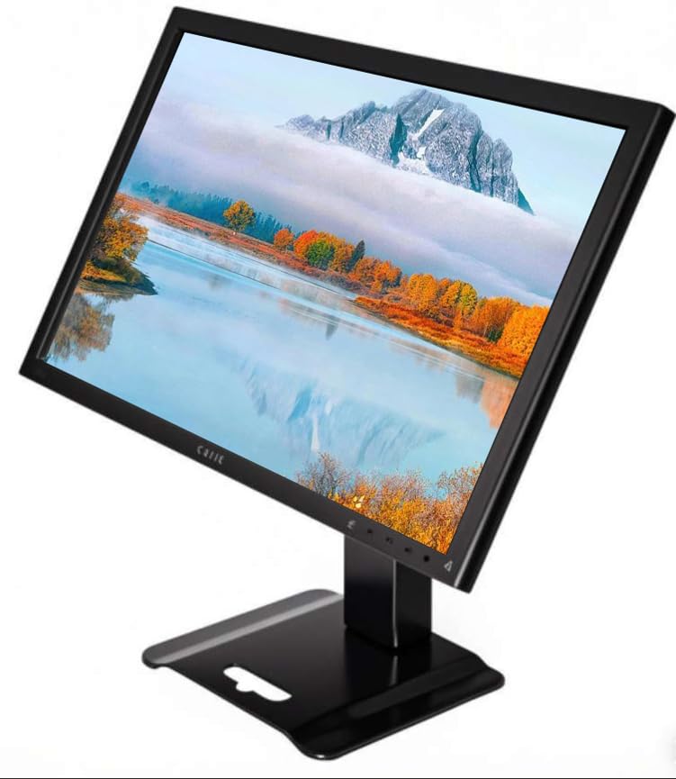 Image of Swivel and Tilt Metal Stand for Echo Show 15 (Gen 1, Gen 2) and Show 21 Adjustable (-58 /+58) with 360 Rotatable Wall Mounting Holder for Monitor Full Motion 13 inch-27 inch, Black