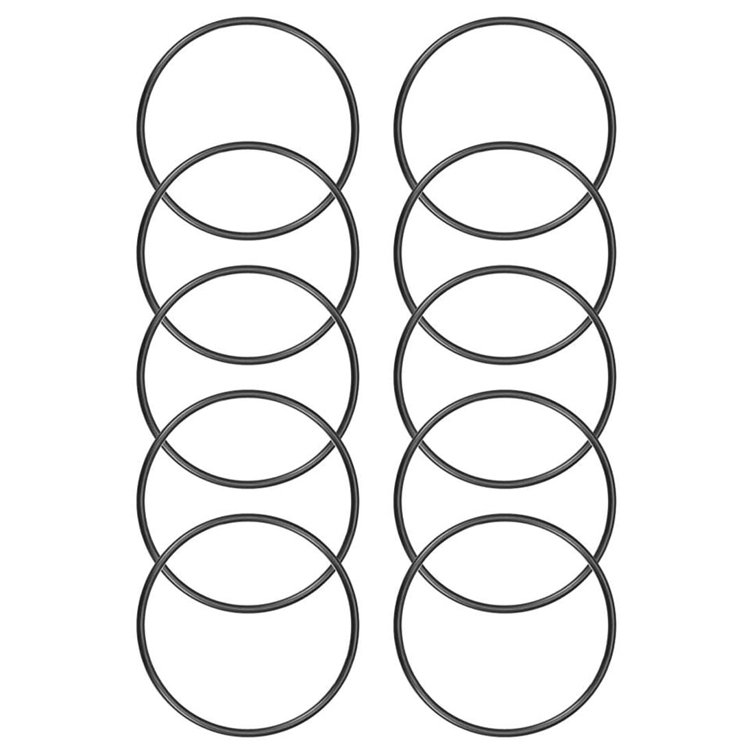 ROWORKX 10Pcs Nitrile Rubber O-Rings - 37mm OD x 34mm ID x 1.5mm Width Sealing Gaskets for Hose, Faucet, Plumbing, Automotive and General Repair Applications
