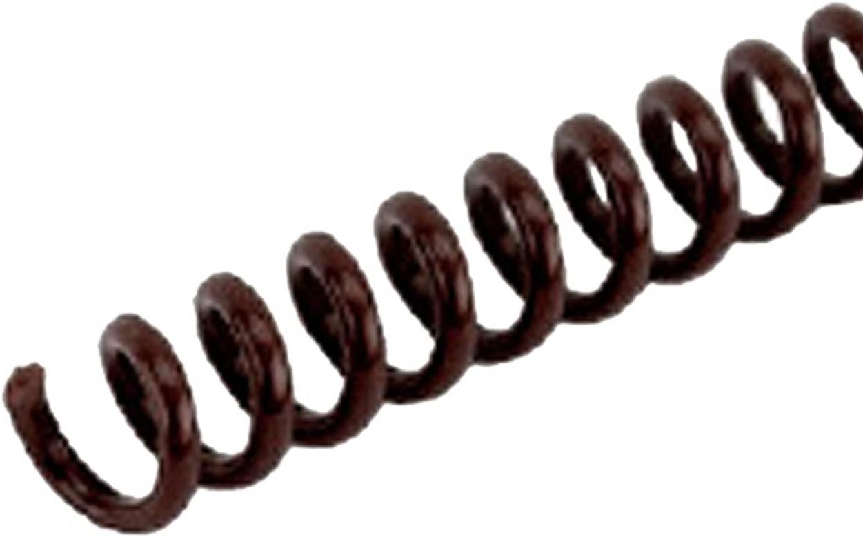 Spiral Binding Coils 6mm x 381mm (1/4 x 15-inch) 4:1 [pk of 100] Legal Size; Color: Dark Brown (PMS 440 C)