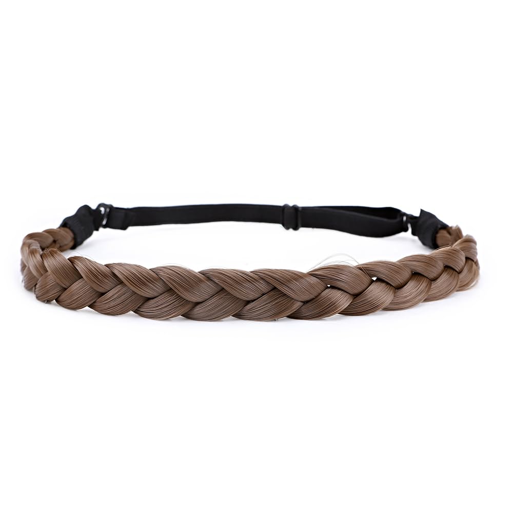 Chunky Braided Synthetic Hair Headband Elastic Stretch Classic Y2K Accessory Amazon.com : Braided Headband - Chunky Synthetic Elastic  main image 4