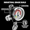 LE LEMATEC Air Pressure Regulator with Gauge - 1/4 NPT Threading Air Compressor Regulator for HVLP Spray Guns & Pneumatic Tools, 0-140 PSI Control, Aluminum Construction (AR-08)