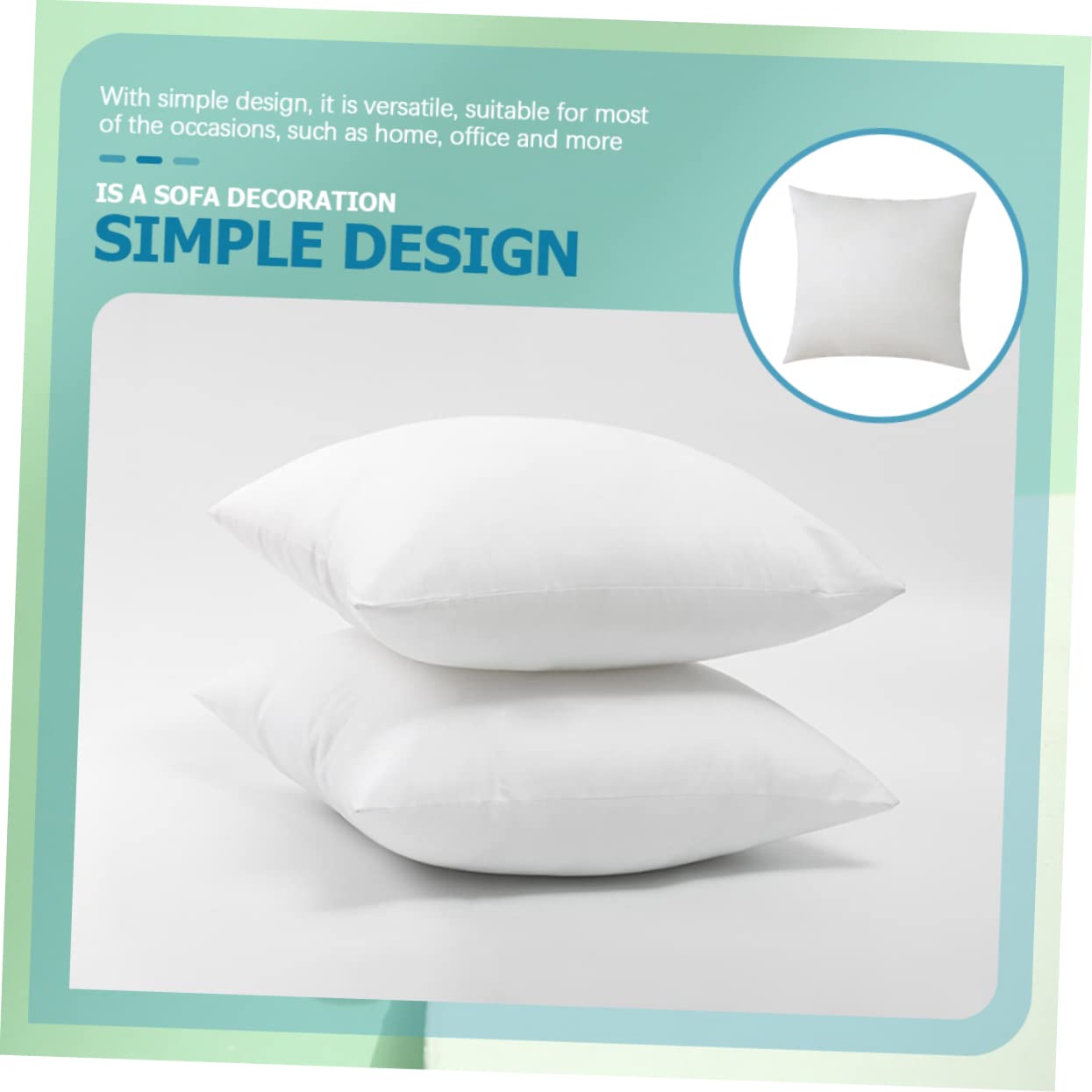 Yardenfun Inserti Per Cuscini 45x45 Cm in Pp Cotone Morbido, Set Da 2 Pezzi, Imbottitura Decorativa e Confortevole