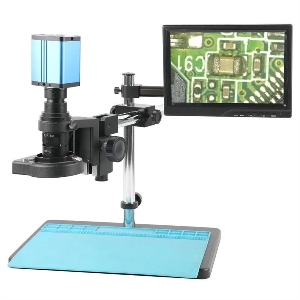Zestaw akcesoriów do mikroskopu 1080P Auto Focus AF pomiar HDMI typ c PC IMX307 kamera wideo USB rejestrator dysków do procesora PCB mikroskop naprawczy PCB (D 120X)