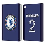 Head Case Designs Officially Licensed Chelsea Football Club Antonio Rüdiger 2020/21 Players Home Kit Group 1 Leather Flip Case Compatible with Apple iPad Air 2 (2014)