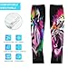 LGHKLVXPZE Arm Sleeves for Women, Fashion Cooling Reusable Breathable Sports Sleeves for Summer, Elastic Smooth Quick Dry Sun Sleeve, Colorful Splash Ink King of Tiger Art, (XL)