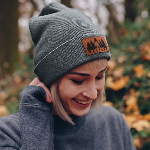 Image of Bigfoot Beanie for Men - Sasquatch Hat Winter Knit Cuffed Beanie for Women - Bigfoot Gifts for Christmas & New Year
