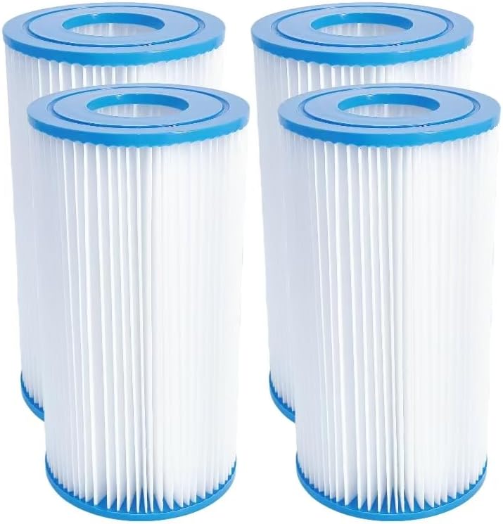 29000E Filter Cartridge Type A/C Pool Cleaner Replaces for in-tex 28603EG 28635EG 28671EG 28637EG Pumps Kry-stal Klear 12R 02 Models (White-4 Pack)