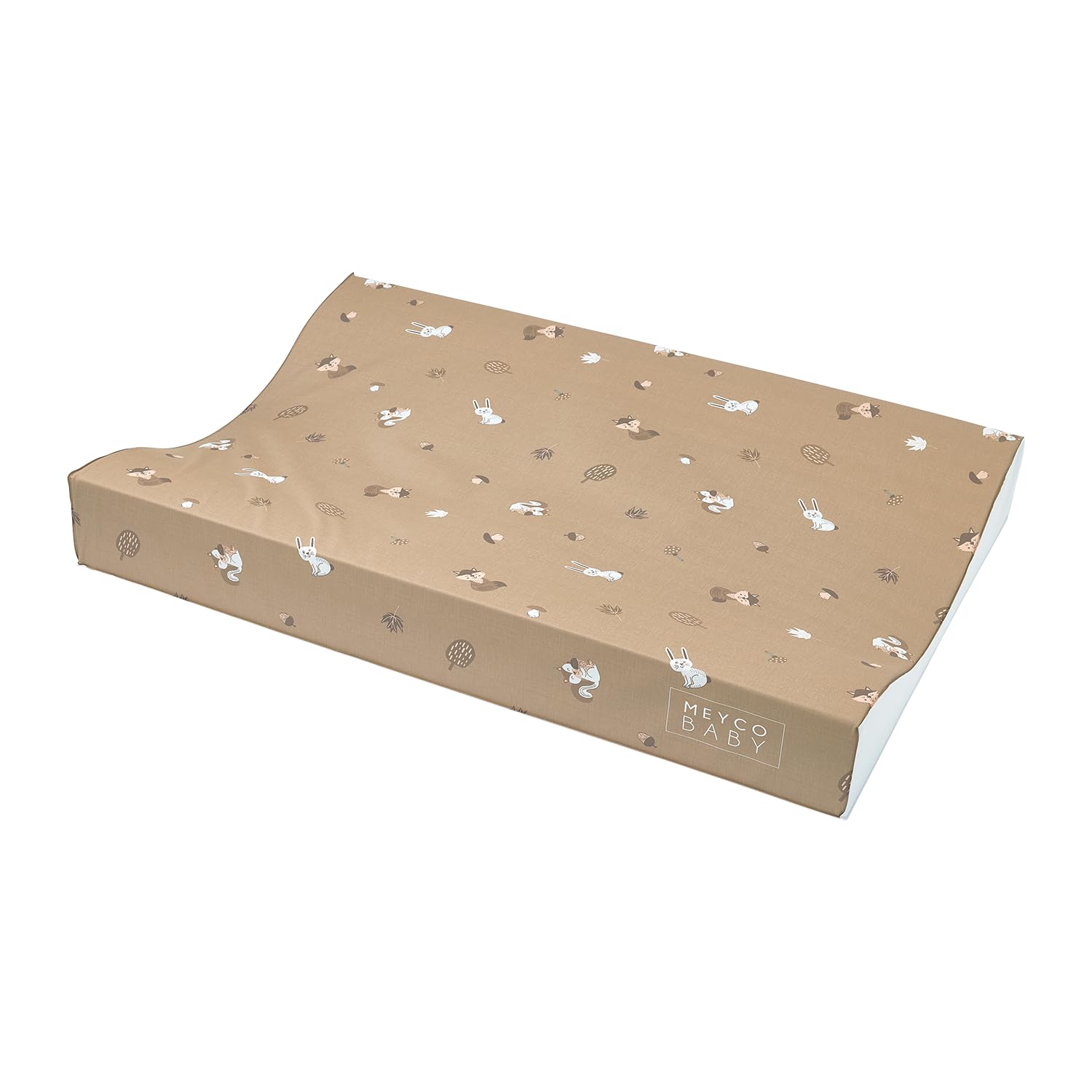 Meyco Matelas à langer, pour bébé, motif Forest Animals Sable, 50 x 70 cm, certifié Oeko-Tex Standard 100