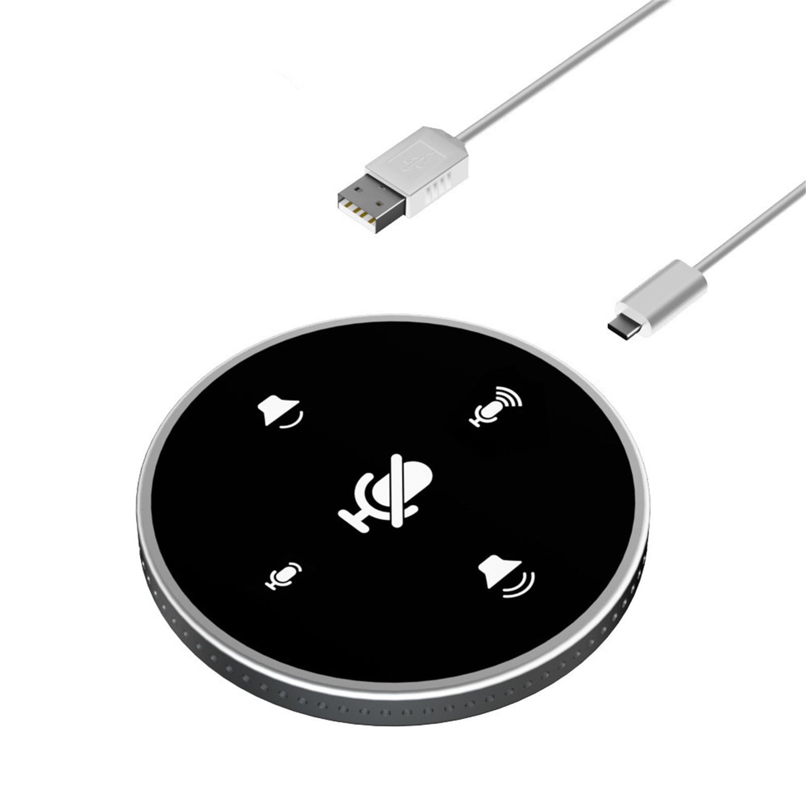 Komputer stacjonarny USB konferencyjny głośnik mikrofon wbudowany głośnik 360° wielokierunkowy komputer komputer kondensator mikrofon Plug & Play