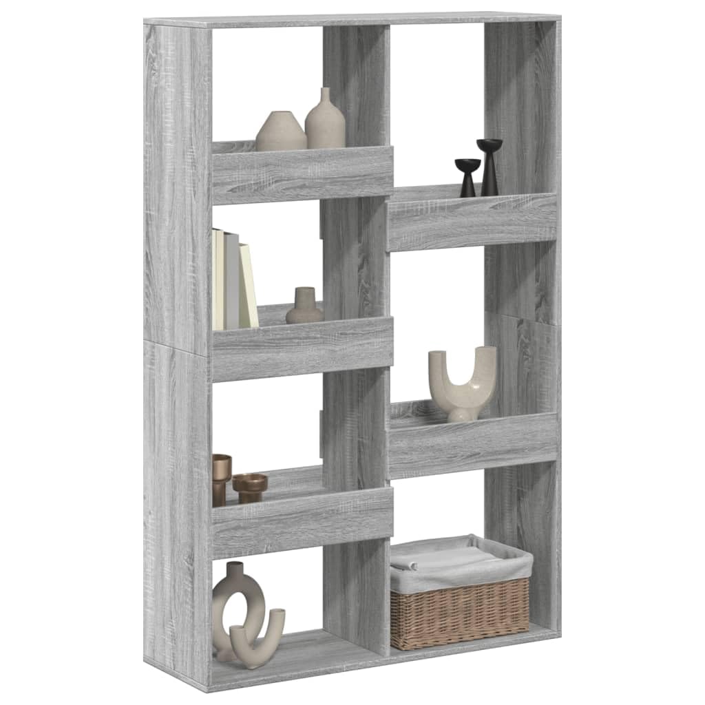 Divisorio per ambienti con ripiani - Scaffale divisorio in legno a 7 livelli per libri, riviste e decorazioni per la casa o l'ufficio