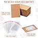 Earring Cards, Anezus 100 Pcs Earring Display Cards Earring Holder Cards with 200 Earring Backs and 100 Self- Sealing Bags for Earrings Necklace Jewelry Display, Kraft Color 3.5x2.4 Inches