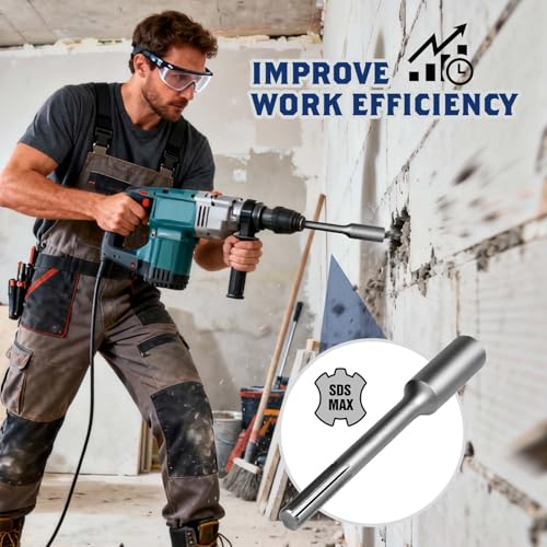 Pisman SDS Max Ground Rod Driver, Hammer Drill Ground Rod Driver for 5/8\" & 3/4\" Grounding Rods - SDS-Max Rotary Hammer Drill Tool Jackhammer Attachment, SDS Ground Driving Bits