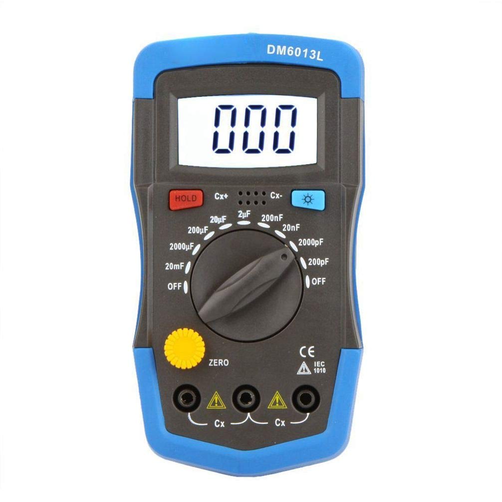Facibom Condenser - DM6013L Handheld Capacitance Meter Condenser Meter w/LCD Backlighting