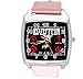 Produktbild taport® LED Zeppelin Quarz Square Armbanduhr Pink Echt Leder Band + Gratis Ersatz Batterie + Gratis Geschenkverpackung