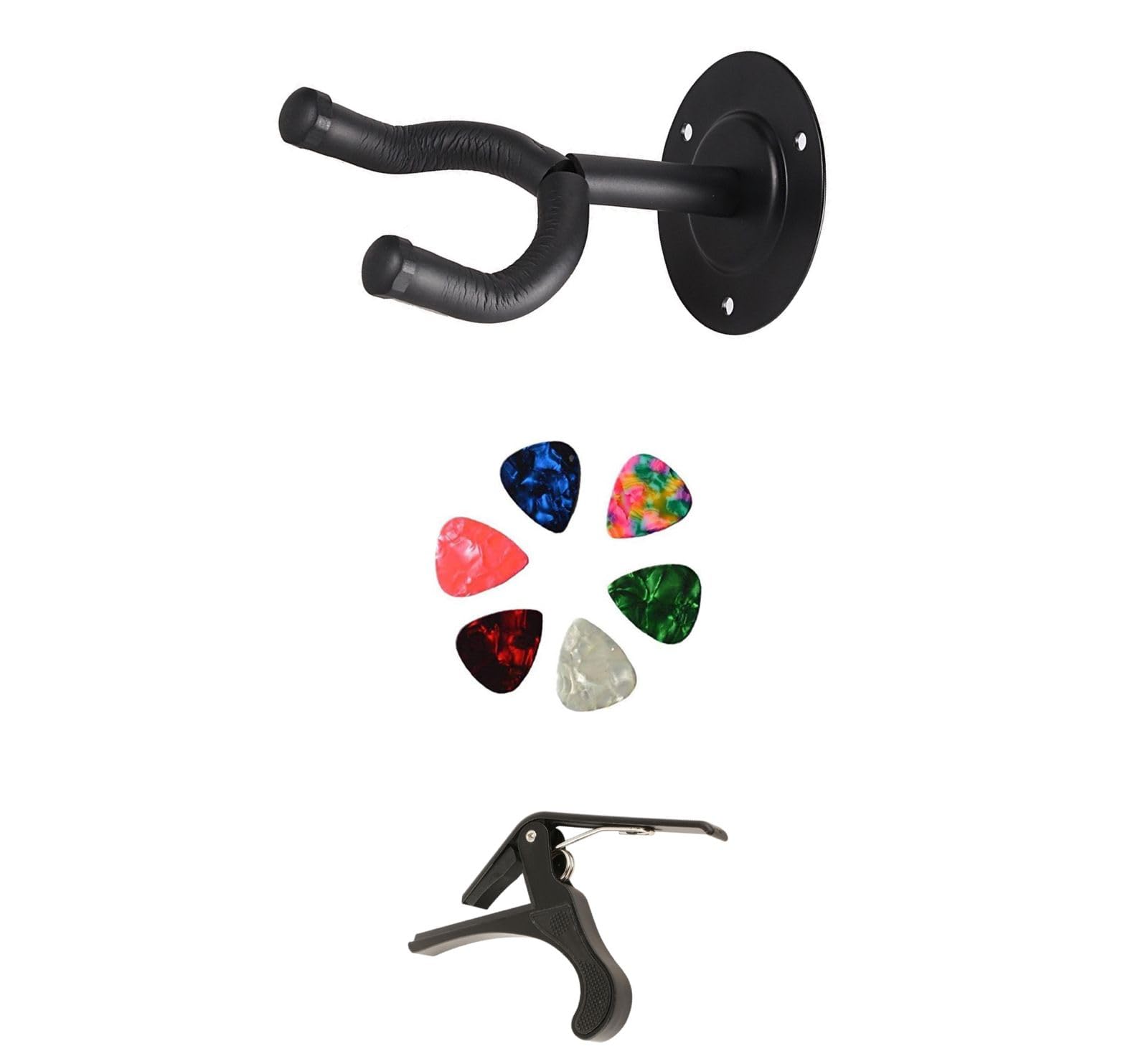 Blue Panther Pack of Guitar Wall Stand With Capo & 5 Picks-image-22