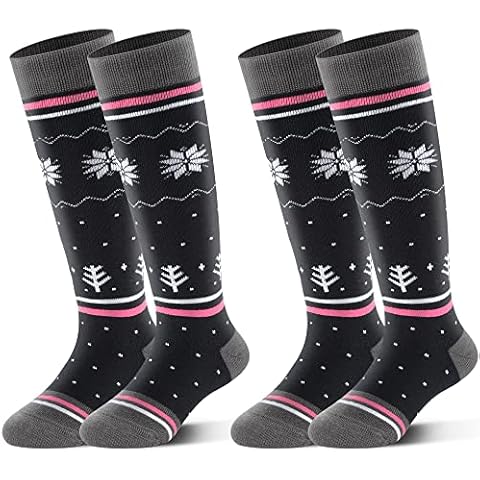 HIGHCAMP Calcetines de esquí térmicos de lana merino para niños Cover