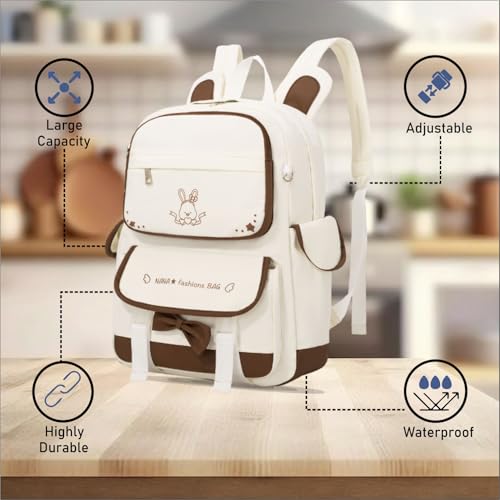 Image of Tinttot 30 Litre, Japanese Korean Style Capybara Niche College Students Light weight School bag Women's Travel Backpack