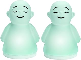 Set of 2 Stress Relief Night Light for Mindfulness - Guided Visual Meditation Tool for Women Men- Relaxing Self Care for Adults Kids