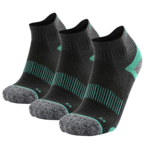 Mk Meikan Mens Hiking Socks Size 10-13, Trekking, Performance & Outdoor, Trail Running Socks For Men Summer Outdoor Boot Socks Men Walking Socks 3 Pairs (Black&Green, Large) #TOP9