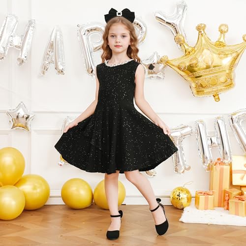 Image of Girls Heels Dress Shoes Flower Girl Pumps with Cute Bow Closed Toe | Princess Shoes,High Heels,Chunky Heel,Adjustable Buckles,Toddler,Little Girl,Big Kid,Wedding,Birthday Party,Formal,Pageant