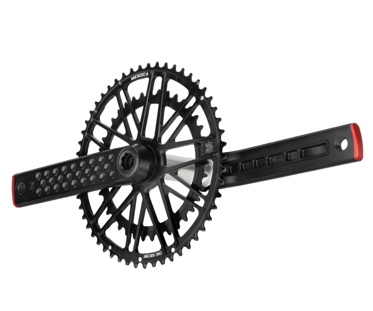 Strada Bicicletta Guarnitura 170mm Integrate Cave Set di Pedivelle 50-34T 39-53T CNC Doppio Rotonda Ingranaggio 9/10/11 velocità con DUBBB