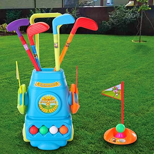 JOYIN Youngsters Golf Membership Set with Mat, 6 Golf Sticks, 2 Follow Holes and eight Balls, Toddler Golf Toy, Golf Suitcase Recreation Play Set & Sports activities Toys Reward for Boys Ladies 3 4 5 6 Yr Outdated 6 51EpHFoV2AL. AC