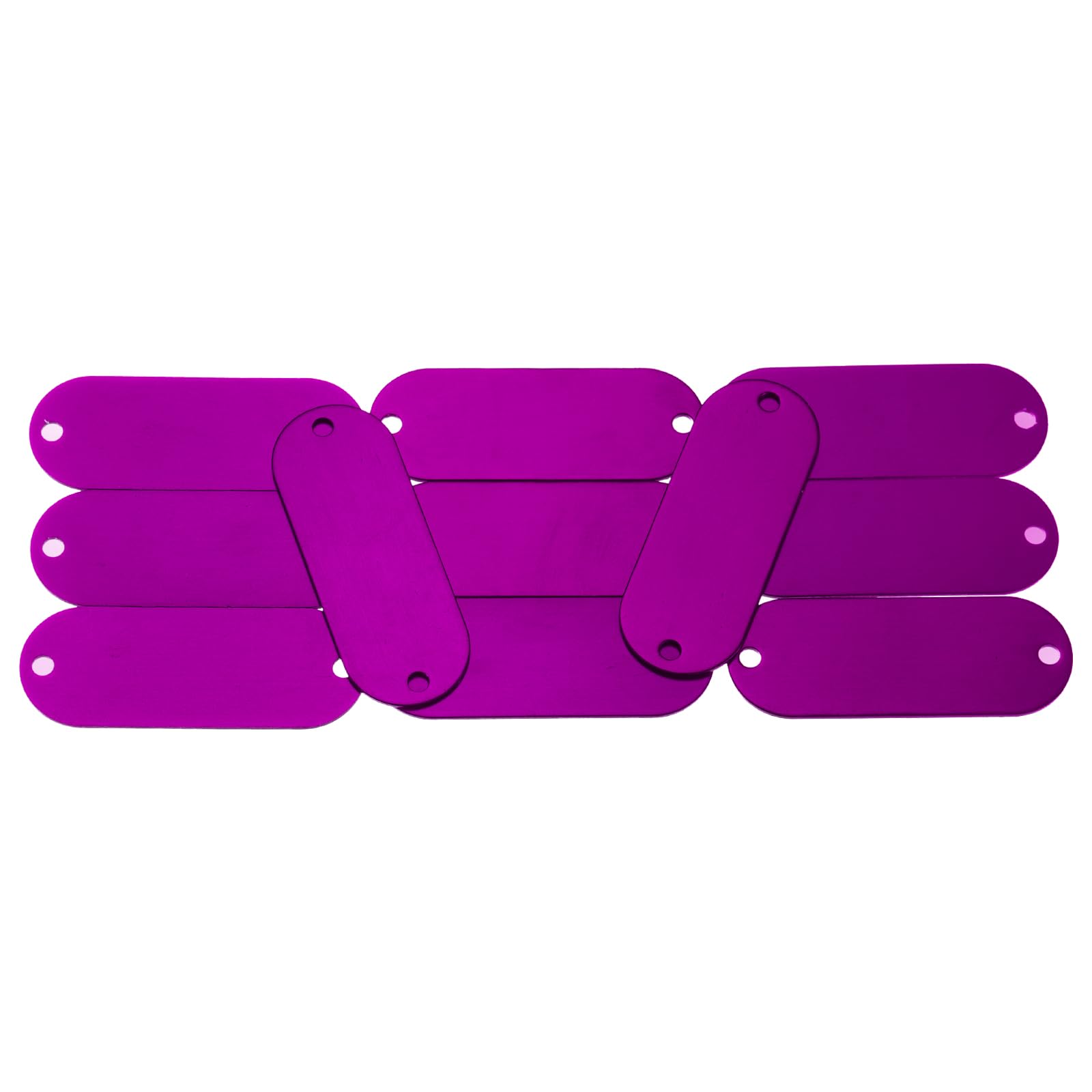 Rebower 50 Pack Aluminum Blank Tags, 2x1.2 Inch, Purple - Engraving & Stamping Blanks For DIY Dog Tags, Keychains - View #8