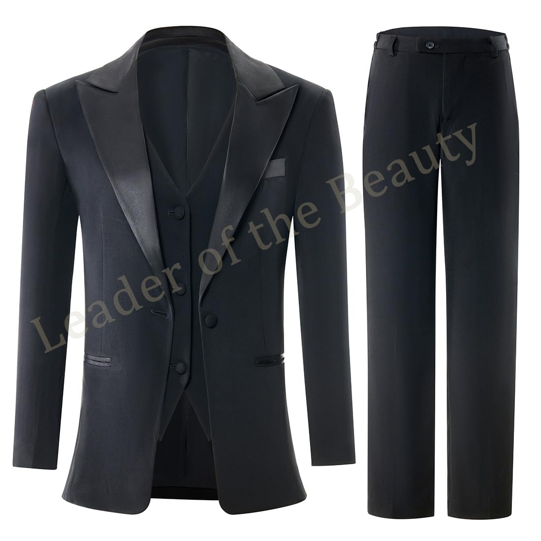 Abito elegante da donna, composto da 3 pezzi (giacca, gilet, pantaloni), adatto per ufficio, lavoro, affari, ballo della scuola, feste
