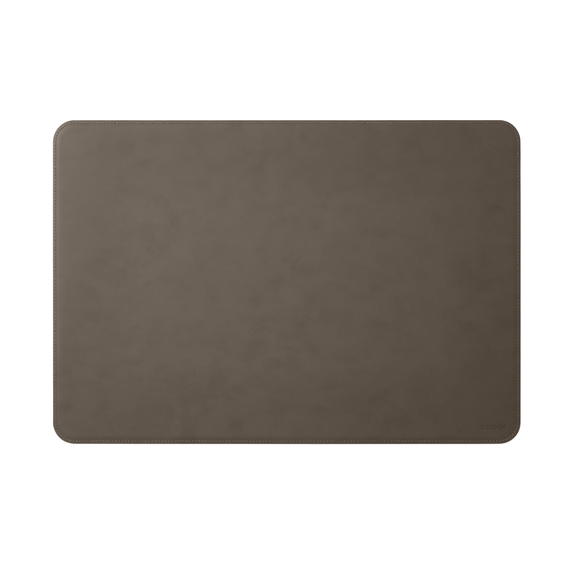 Eglooh - Herms - Desk Mat for Office Made of Taupe Grey Leather - Desk Mat cm 50x35 - Large Mouse Pad with Rounded Corners and Handmade Stitchings - Made in Italy — image 1