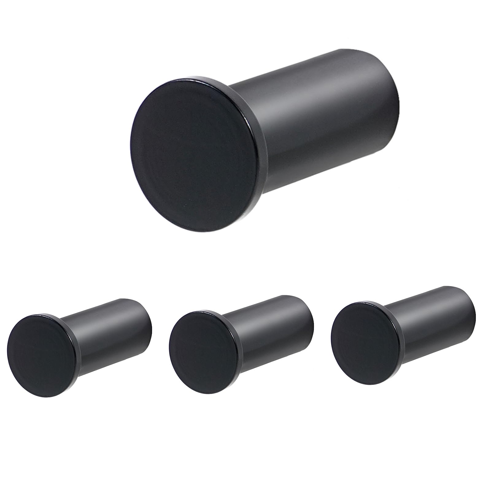 Ganci A Vite Da Parete In Acciaio Inox SUS304 - 4 Pezzi Nero | Porta Fino A 30kg Per Bagno, Cucina, Camera - Foto 4