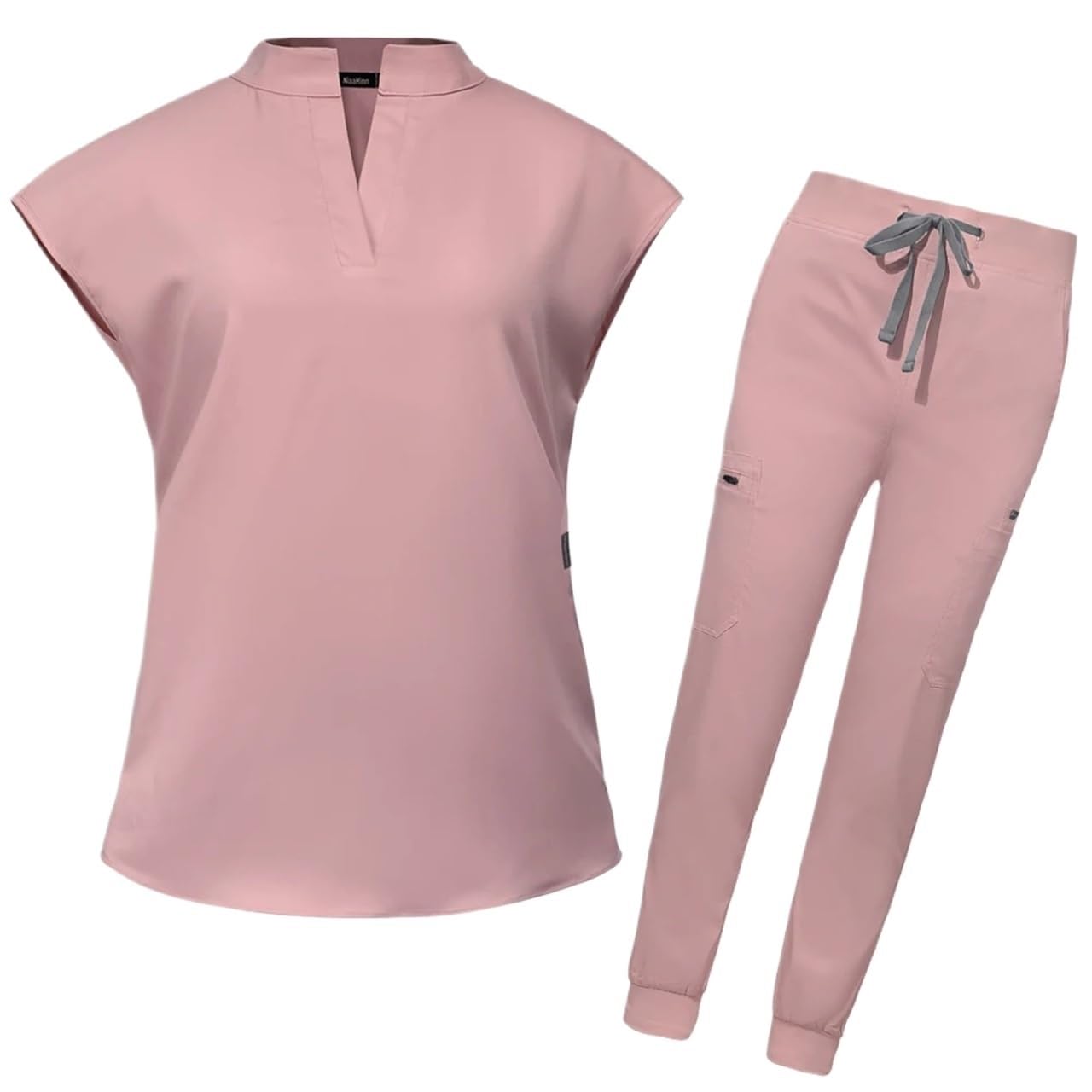 Uniforme Sanitario Unisex Uniformes médicos Ajustados for Mujer, Conjuntos de Uniformes, Accesorios for Enfermeras, clínicas dentales, Mascotas(Pink,XXL)