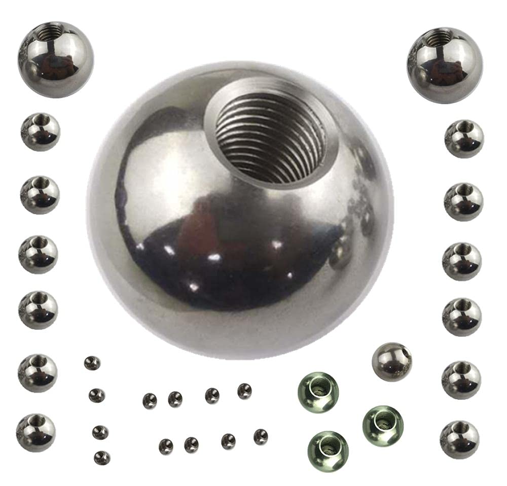 Bolas semirroscadas, Bola de acero inoxidable M2.5, bola tornillo apretada a mano, piezas - Diámetro mm * Rosca completa