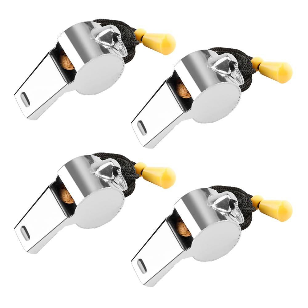 BsofingWhistle, Coaches Whistle with Lanyard, Whistle for Coaches, Whistle for Teachers, Stainless Steel Sports Whistles, Loud Crisp Sound Whistles Great for Coaches, Referees, and Officials
