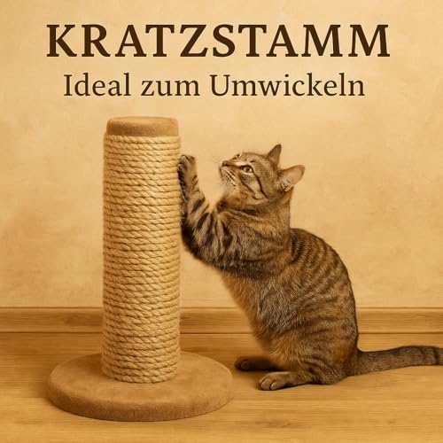 Abio Juteseil 20mm 5m Kordel Jutekordel Deko Dekoration für Haus & Garten DIY Verpackung Schnur Paketschnur Basteln Geschenkverpackung Floristik
