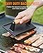 HOMENOTE Griddle Accessories for Blackstone, Commercial Grade 12 Inch Heavy Duty Melting Dome with Rectangle Cast Iron Smash Burger Press Perfect for Flat Top Hibachi Grill Indoor Outdoor