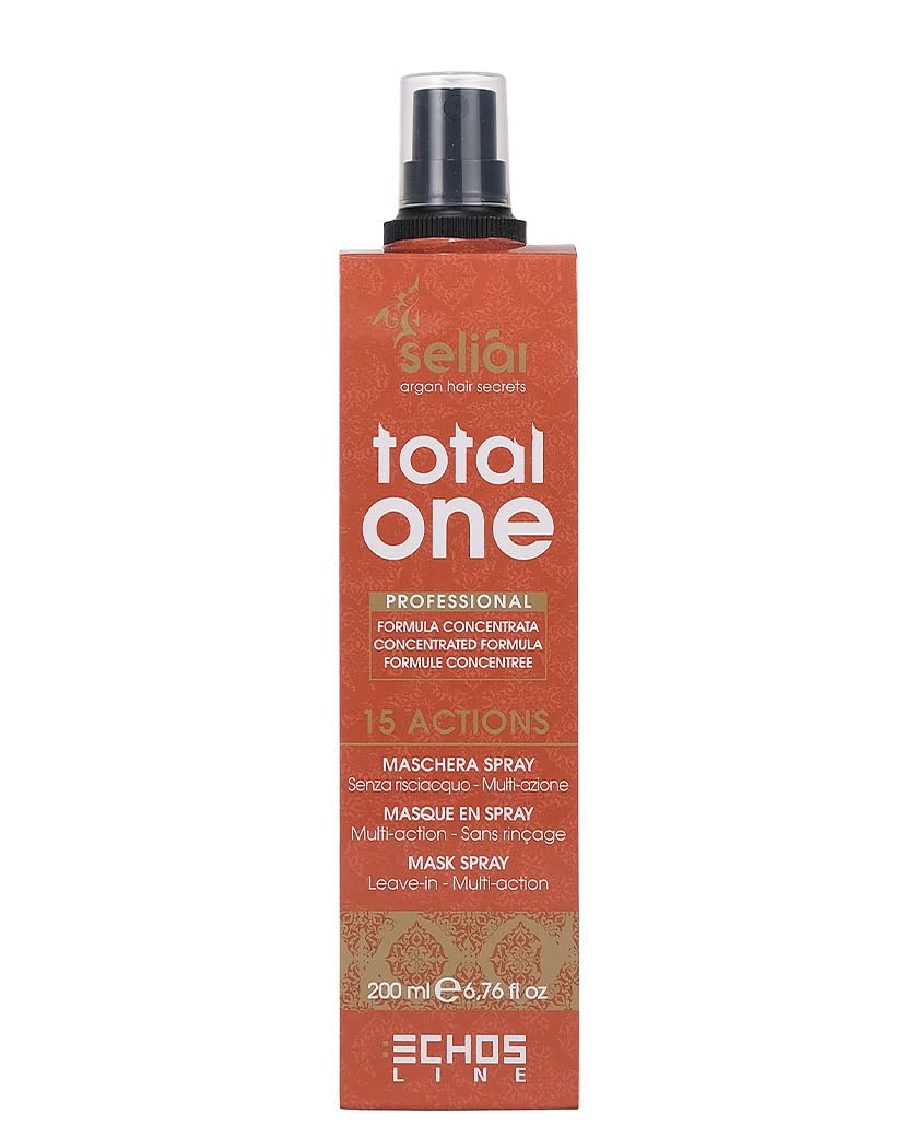 Echos Line Seliar Argan Total One Leave in Mask Spray 200ml/6.76oz Free Starry Sexy Kiss Lip Plumping 10 Ml